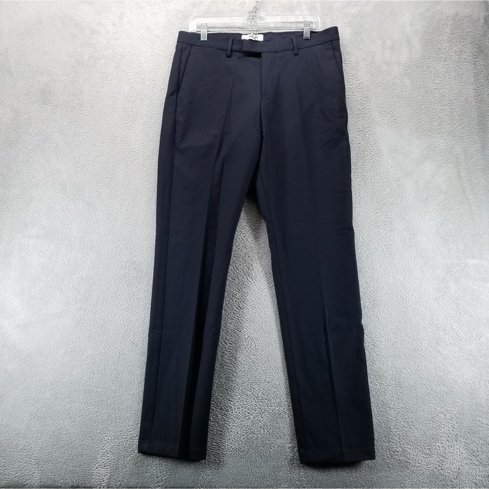 Reiss Pants Mens 34x34 Blue Trousers Mid Rise‎ Stretch Office Work Commute